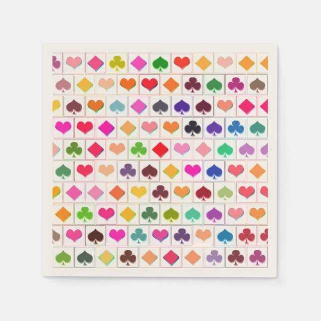 Guardanapo De Papel Fatos para jogar cartas (Frente)