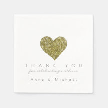 faux glitter love Heart recepção de casamento part