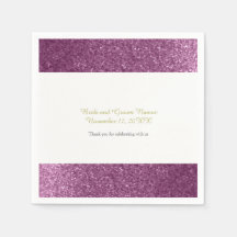 Faux Glitter Purple Wedding