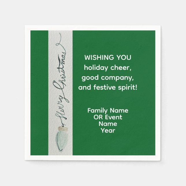 Guardanapo De Papel Favor do Partido do Natal (Frente)