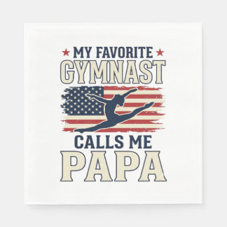 Guardanapo De Papel Favorite Gymnast Calls Me Papa Patriotic Vintage S