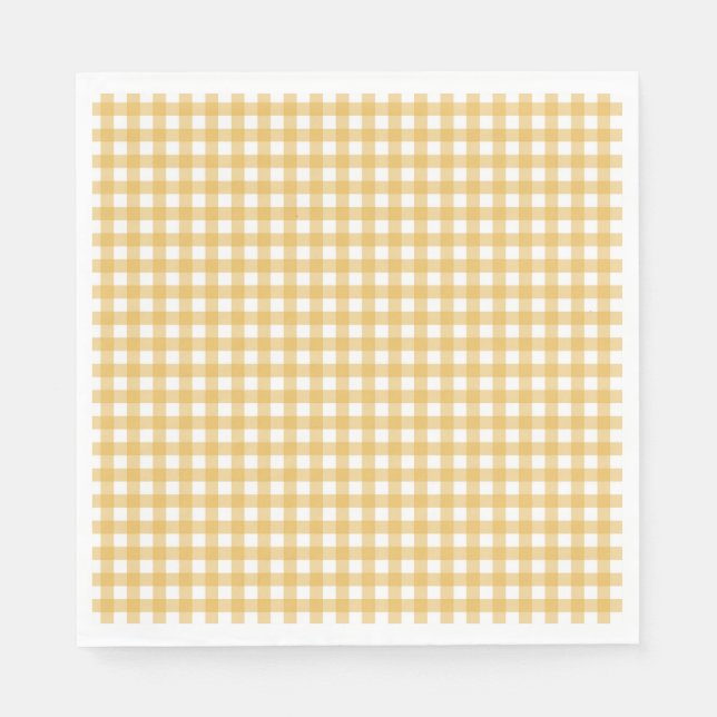 Guardanapo De Papel Faye e Lauren Fall Yellow Gingham (Frente)