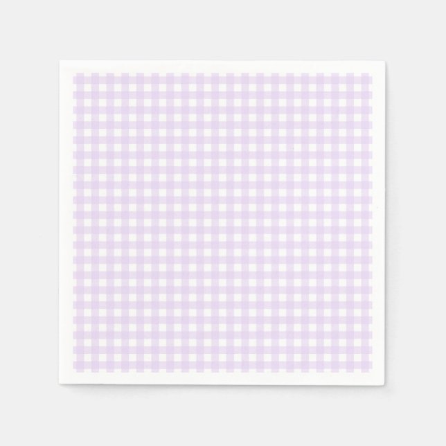 Guardanapo De Papel Faye e Lauren Pastel Purple Gingham (Frente)
