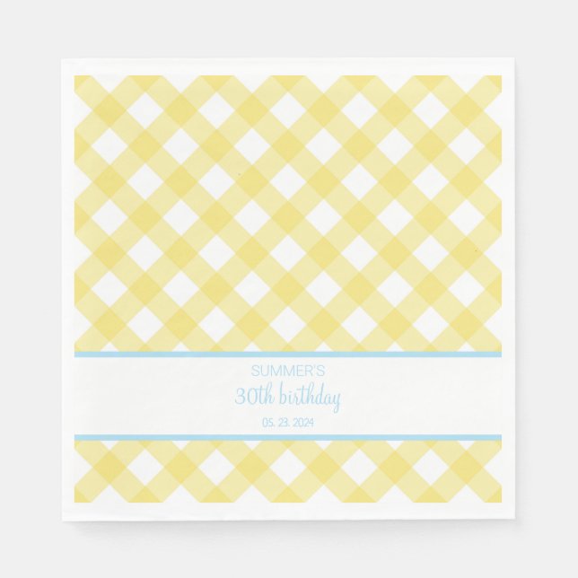 Guardanapo De Papel Faye e Lauren Yellow Celebration (Frente)