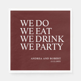 Guardanapo De Papel Fazemos Coquetel De Casamento