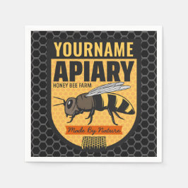 Guardanapo De Papel Fazenda de colmeias apiárias de abelhas melíferas 