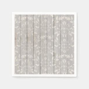 Guardanapo De Papel Fazenda Rústica Shabby Chic Branco Madeira Decorat