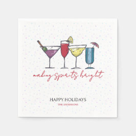 Guardanapo De Papel Fazer Spira Feriado Brilhante Festa Cocktail