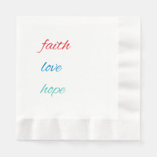 Guardanapo De Papel Fé, amor, esperança