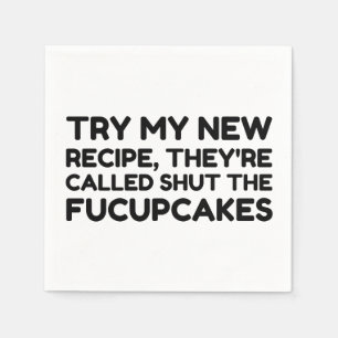 Guardanapo De Papel Feche A Citação Engraçada Dos Fucupcakes