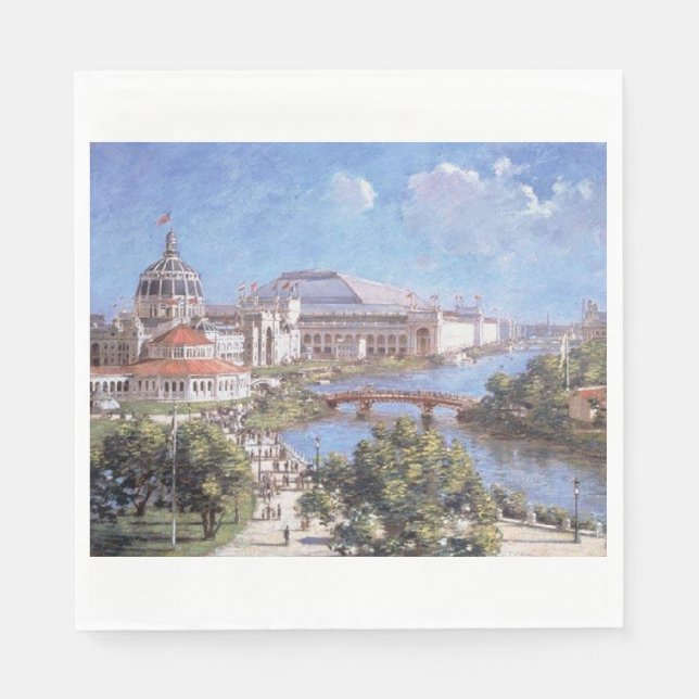 Guardanapo De Papel Feira Mundial de Chicago (Exposição Columbiana) (Frente)