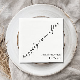 Guardanapo De Papel Felicidade Eterna Depois Rabisco Cursivo Casamento