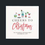 Guardanapo De Papel Felicitações Festivas ao Natal Festa de Férias Coc<br><div class="desc">Felicidades Festivas para o Natal Festa de Férias de Cocktail Napkins</div>
