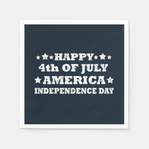 Guardanapo De Papel Feliz 4 de julho América