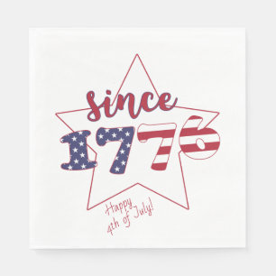 Guardanapo De Papel Feliz 4o julho desde 1776 - patriótico