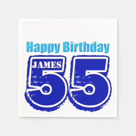 Guardanapo De Papel Feliz 55º aniversário Papel personalizado Napkin