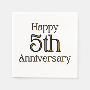 Guardanapo De Papel Feliz 5 Aniversário 3 Ply Napkins