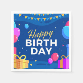 Guardanapo De Papel Feliz aniversário