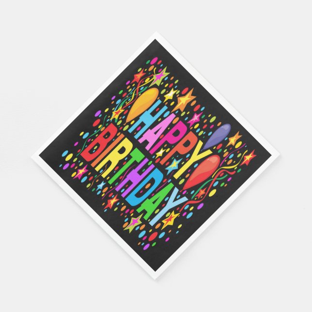 GUARDANAPO DE PAPEL FELIZ ANIVERSÁRIO (Quina)