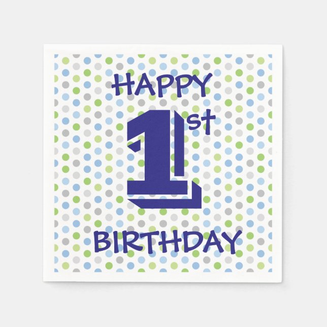 Guardanapo De Papel Feliz Aniversário (Frente)