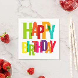 Guardanapo De Papel Feliz aniversário