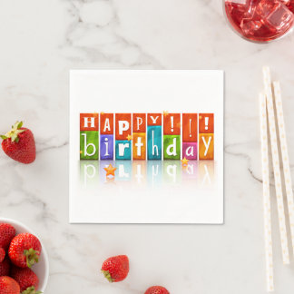 Guardanapo De Papel Feliz aniversário
