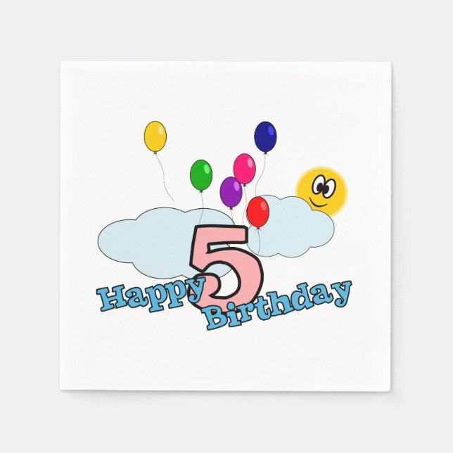 Guardanapo De Papel Feliz Aniversário (Frente)