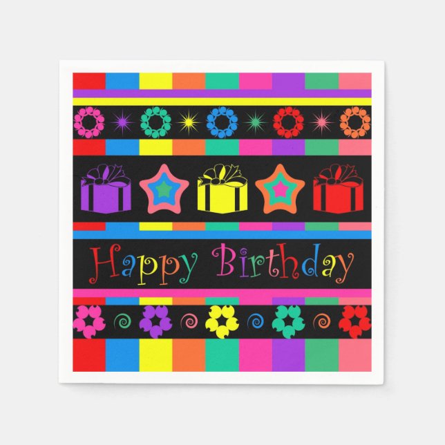 Guardanapo De Papel Feliz aniversário (Frente)