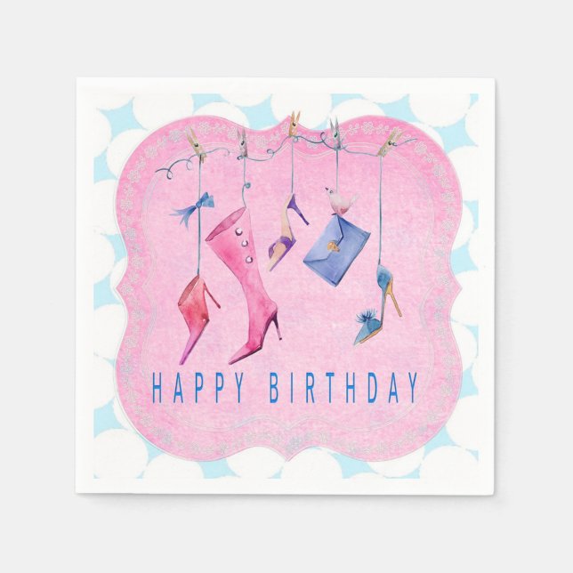 Guardanapo De Papel Feliz aniversário (Frente)