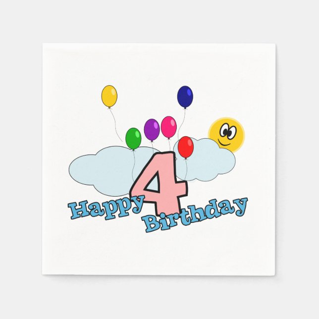 Guardanapo De Papel Feliz Aniversário (Frente)