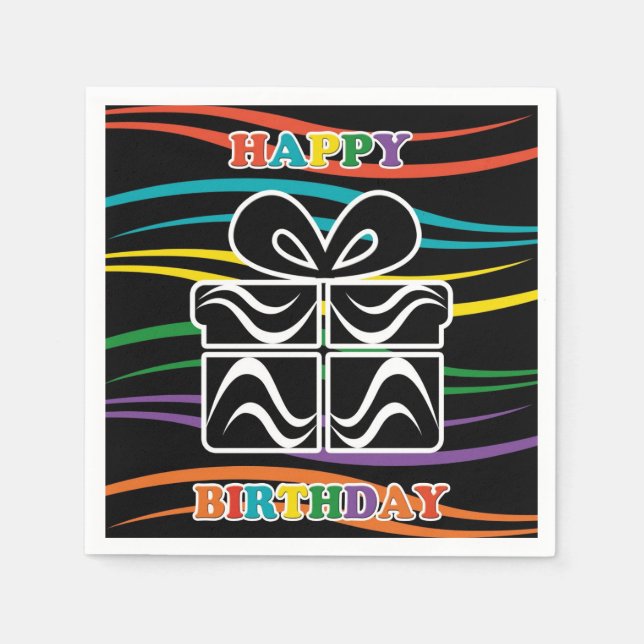 Guardanapo De Papel Feliz aniversário (Frente)