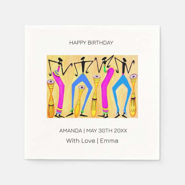 Guardanapo De Papel Feliz aniversário celebridade incrível (Frente)