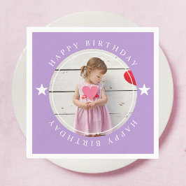 Guardanapo De Papel Feliz Aniversário Com Foto