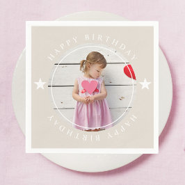 Guardanapo De Papel Feliz Aniversário Com Foto