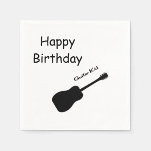 Guardanapo De Papel Feliz Aniversário, Criança do Violão