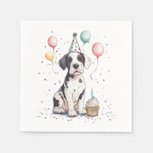 Guardanapo De Papel Feliz Aniversário Cupcake de Cachorro Grande Dinam
