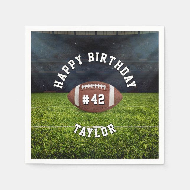 Guardanapo De Papel Feliz Aniversário da Equipe de Futebol (Frente)