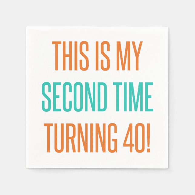 Guardanapo De Papel Feliz Aniversário De 80 Para Mulheres (Frente)