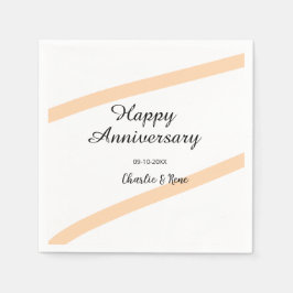 Guardanapo De Papel Feliz aniversário de casamento linhas laranja past