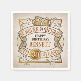 Guardanapo De Papel Feliz Aniversário de Cervejas