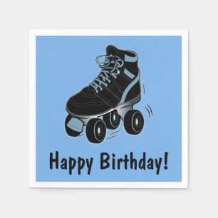Guardanapo De Papel Feliz aniversario de skate de rolo