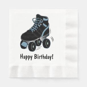 Guardanapo De Papel Feliz aniversario de skate de rolo