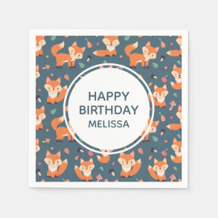 Guardanapo De Papel Feliz Aniversário do Padrinho Laranja Bonito