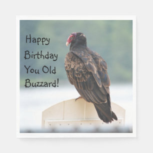 Guardanapo De Papel Feliz aniversário do velho Buzzard