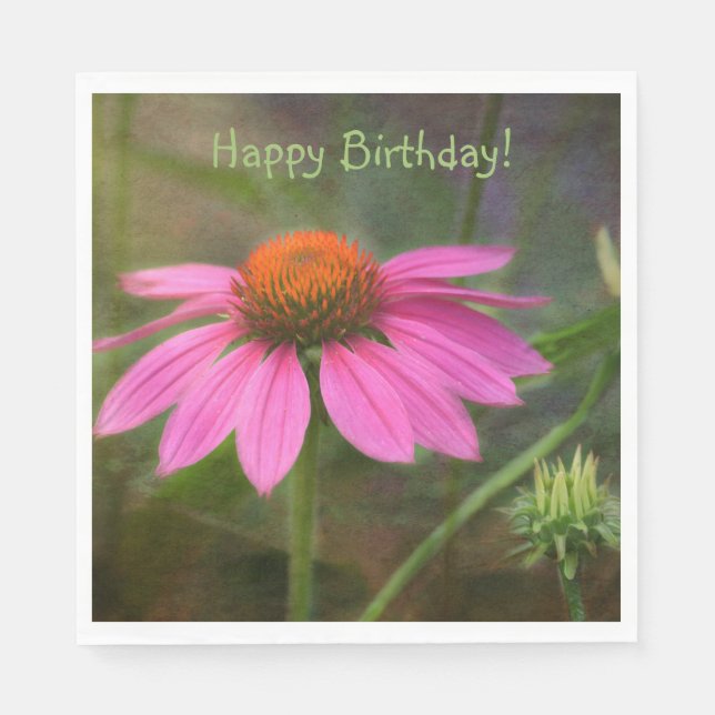 Guardanapo De Papel Feliz aniversário Dreamy ConeFlower (Frente)