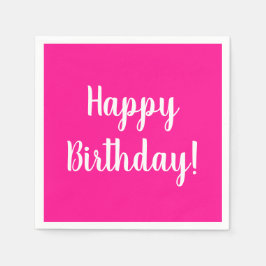 Guardanapo De Papel Feliz Aniversário, Festa de aniversário Branca Ros