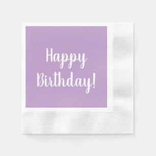 Guardanapo De Papel Feliz Aniversário Festa de Aniversário Lilás Roxo