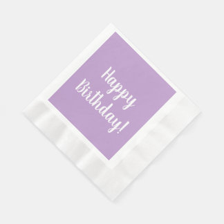 Guardanapo De Papel Feliz Aniversário Festa de Aniversário Lilás Roxo