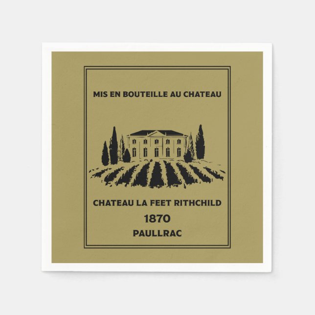 Guardanapo De Papel Feliz aniversário francês (Frente)