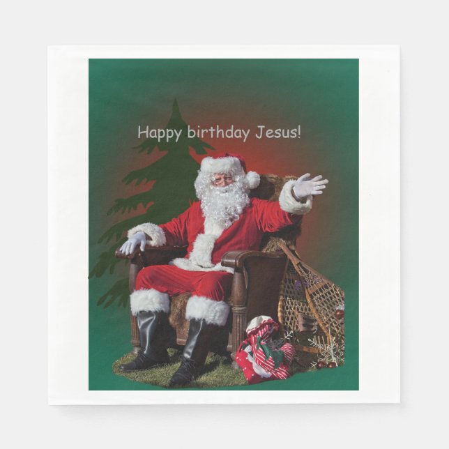 GUARDANAPO DE PAPEL FELIZ ANIVERSÁRIO JESUS (Frente)